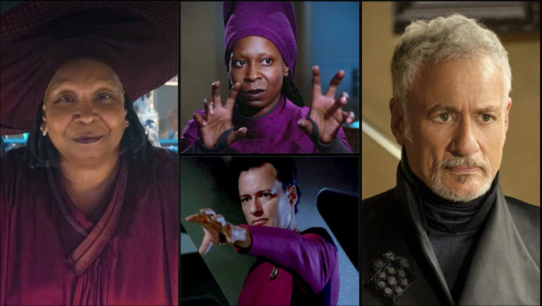 Q and Guinan Episodes First