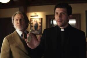 Knives Out priest mystery Josh Oconnor