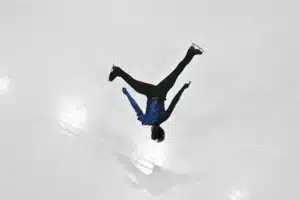 Mens figure skating back flip